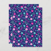 Niedlicher Blumenhintergrund Postkarte (Vorne/Hinten)