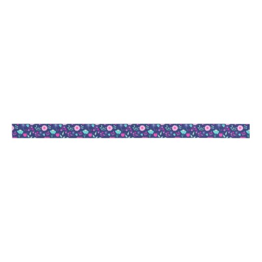 Niedlicher Blumenhintergrund Ripsband (Vorderseite)