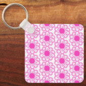 Niedlicher Blumenhintergrund Schlüsselanhänger (Vorderseite)
