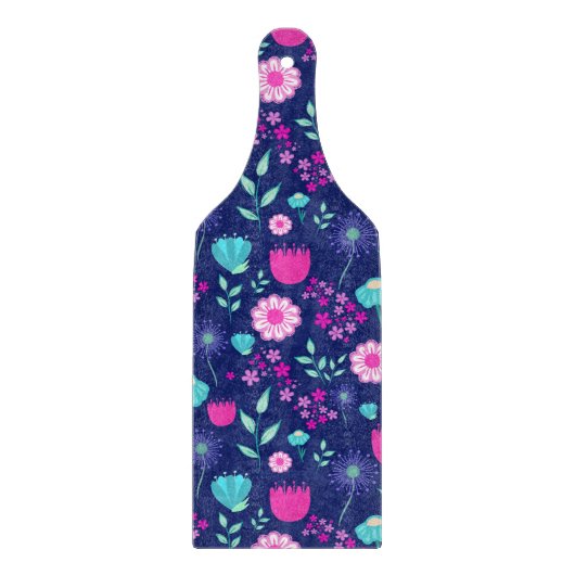 Niedlicher Blumenhintergrund Schneidebrett (Vorderseite)