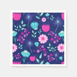 Niedlicher Blumenhintergrund Serviette