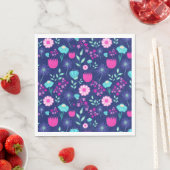 Niedlicher Blumenhintergrund Serviette (Beispiel)