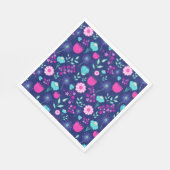 Niedlicher Blumenhintergrund Serviette (Ecke)