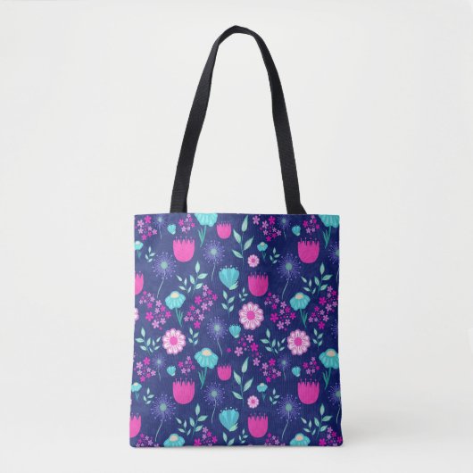 Niedlicher Blumenhintergrund Tasche (Vorderseite)