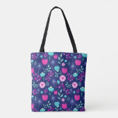Niedlicher Blumenhintergrund Tasche (Rückseite)