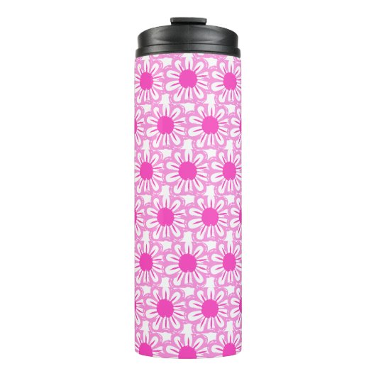 Niedlicher Blumenhintergrund Thermosbecher (Vorderseite)