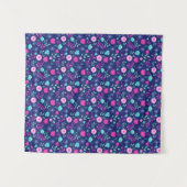 Niedlicher Blumenhintergrund Wandteppich (Vorderseite (Horizontal))