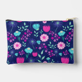 Niedlicher Blumenhintergrund Zubehörtasche (Rückseite)
