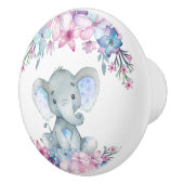 Niedlicher Blumenhühner für Jungen Keramikknauf (Rechts)