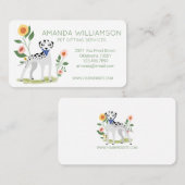 Niedlicher Blumenkohl-Dalmatiner Visitenkarte (Vorne/Hinten)