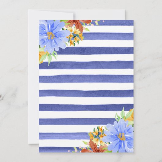 Niedlicher Blumenkreislauf Wasserfarbe Karneval Ge Einladung (Rückseite)