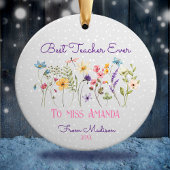 Niedlicher Blumenlehrer Weihnachtspastete Blume Keramik Ornament