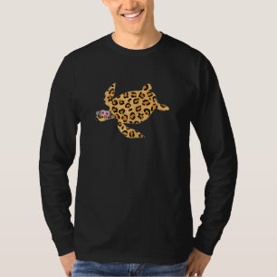 Niedlicher Blumenleopard Druckschildkröte Lover Ko T-Shirt