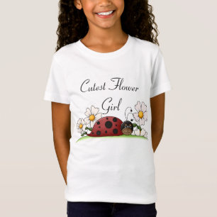 Niedlicher Blumenmädchen-T - Shirt