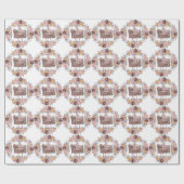 Niedlicher BlumenMr. und Mrs. Wedding White Geschenkpapier (Flach)