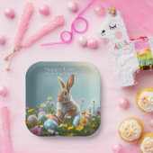 Niedlicher Blumenoster Sonniges Party Personalisie Pappteller (Party)