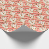 Niedlicher Blumenpumpen Geburtstagskürbis Girl Bab Geschenkpapier (Ecke)