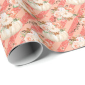 Niedlicher Blumenpumpen Geburtstagskürbis Girl Bab Geschenkpapier (Rolleneckpunkt)