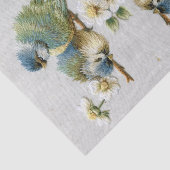 niedlicher, blumenreicher aquamariner Pfefferminzg Seidenpapier (Ausschnitt)