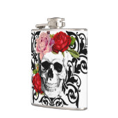 niedlicher Blumenschädel Flachmann (Links)