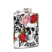 niedlicher Blumenschädel Flachmann (Rechts)