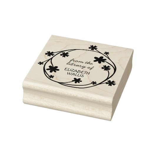 Niedlicher Blumenstrauß Lässiger Script-Individuel Gummistempel (Stempel)