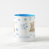 Niedlicher Blumenstrauß mit Baby Duschgeschenk Tas Tasse (Zentrum)