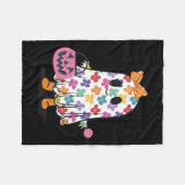 Niedlicher Blumenstrauß oder Treat Funny Halloween Fleecedecke (Vorderseite (Horizontal))