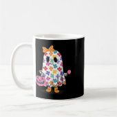 Niedlicher Blumenstrauß oder Treat Funny Halloween Kaffeetasse (Links)