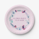 Niedlicher Blumenstrauß Pappteller (Vorderseite)