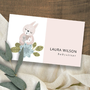 NIEDLICHER BLUSBLAUE SCANDI FLORAL BEAR HUG BABY N VISITENKARTE