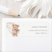 Niedlicher Blush Bären Ballon Blumenkohl Herzadres (Insitu)