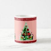 Niedlicher Blush Kitty Weihnachtsbaum Custom Ferie Kaffeetasse (Mittel)