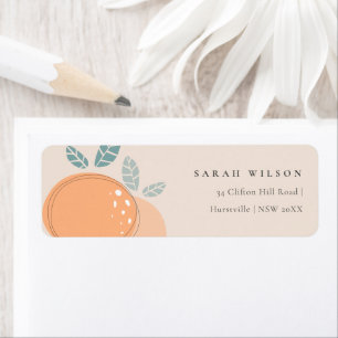 Niedlicher Blush Peach Orange Frucht Fettadresse