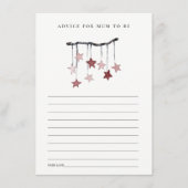 Niedlicher Blush-Star-Mobile-Ratschlag für Mum Bab Begleitkarte (Vorderseite)