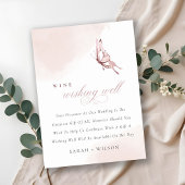 Niedlicher Blush Wasserfarben Schmetterlingswein G Begleitkarte