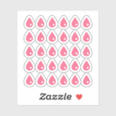 Niedlicher Blutabfall Aufkleber (Blatt)