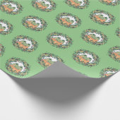 Niedlicher Blütenfrosch im Pullover Geschenkpapier (Ecke)