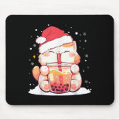 Niedlicher Boba Milk Bubble Tee Weihnachten Weihna Mousepad (Vorne)