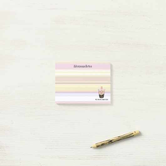 Niedlicher Boba Milk Tea Pun Post-it Klebezettel (Auf Schreibtisch)