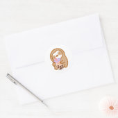 Niedlicher Boba Milk Tee Sloth Sticker (Umschlag)