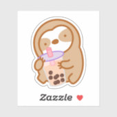 Niedlicher Boba Sloth Sticker (Blatt)