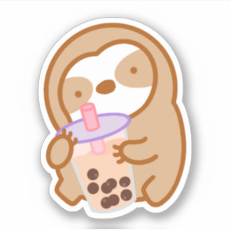 Niedlicher Boba Sloth Sticker