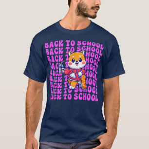 Niedlicher Boba Tea Back to School Happy First Day T-Shirt