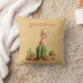 Niedlicher Bobcat auf Kakteen Kissen (Decke)