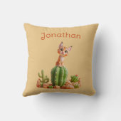 Niedlicher Bobcat auf Kakteen Kissen (Rückseite)