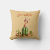 Niedlicher Bobcat auf Kakteen Kissen (Vorderseite)