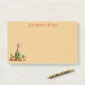 Niedlicher Bobcat auf Kakteen Post-it Klebezettel (Auf Schreibtisch)
