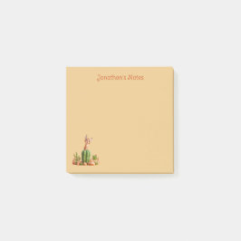 Niedlicher Bobcat auf Kakteen Post-it Klebezettel