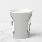 Niedlicher bobcat Lynx Cartoon personalisierter Ge Pappbecher (Rechts)